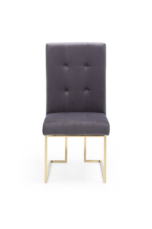 Legend Modern Grey Fabric &amp; Gold Dining Chair (Set of 2)
