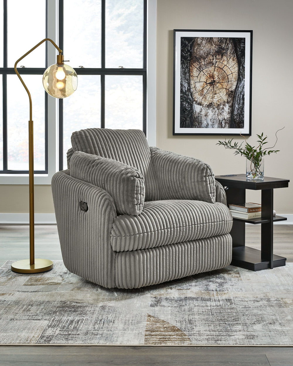 Tie-Breaker - Swivel Glider Recliner - Fog