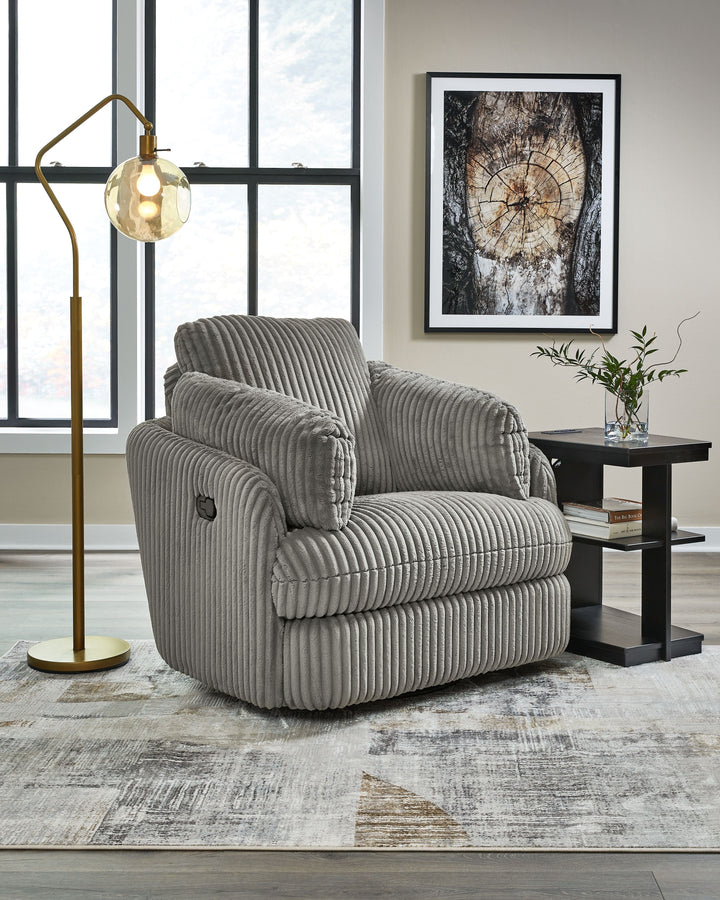 Tie-Breaker - Swivel Glider Recliner - Fog