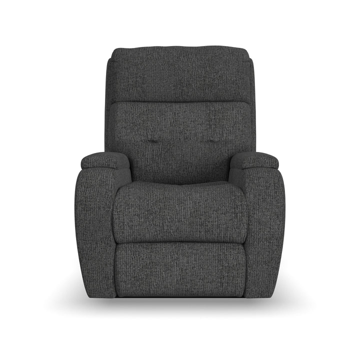 Strait Power Recliner With Power Headrest Gray