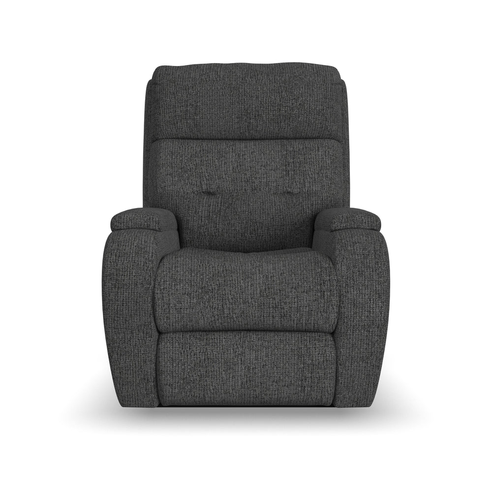 Strait Power Recliner With Power Headrest Gray