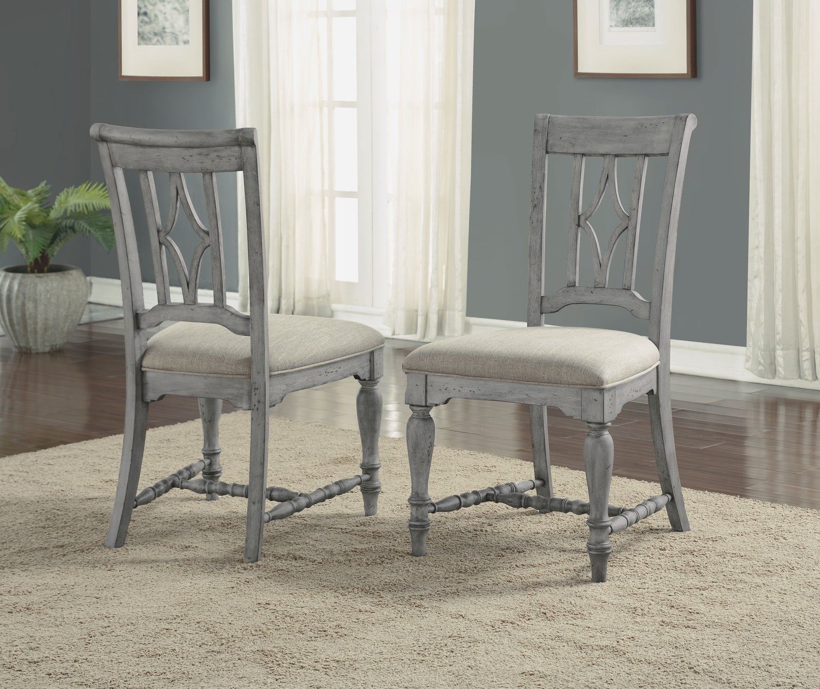 Plymouth  Upholstered Dining Chair  Gray