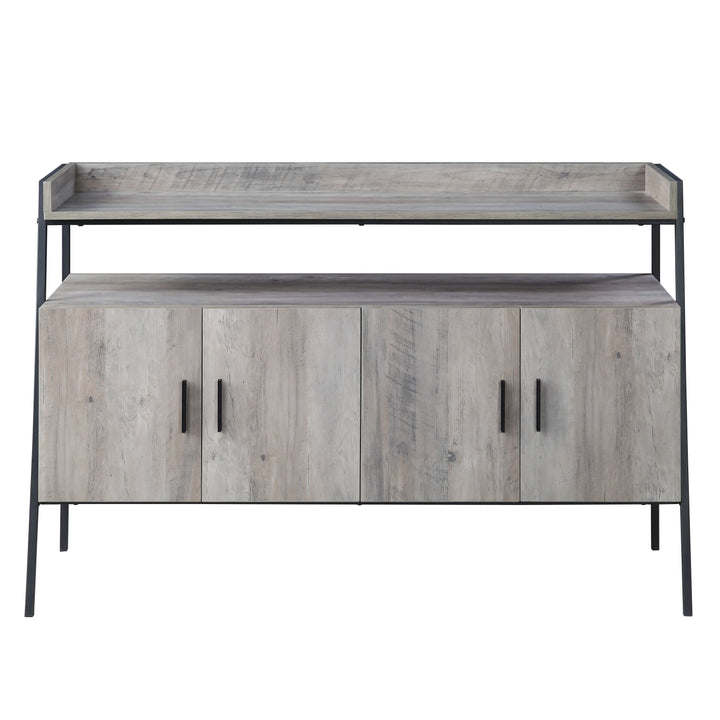 Samiya - TV Stand - Gray Oak & Black