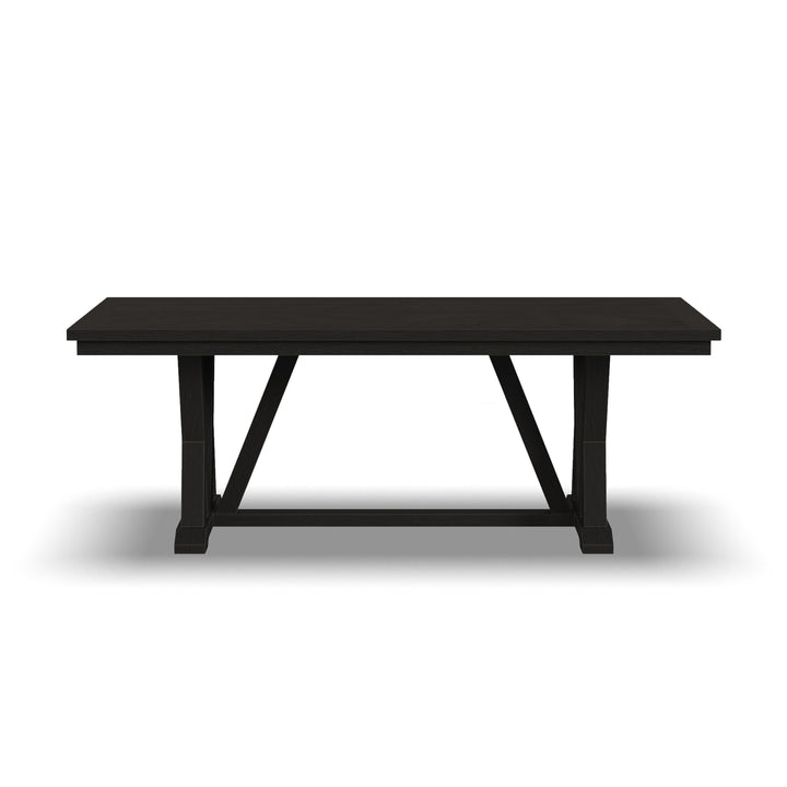 Lattice Rectangular Dining Table Dark Brown