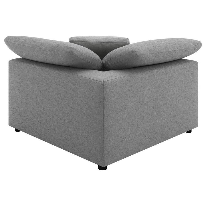 Raleigh - 5 Piece Boucle Upholstered Modular Sectional - Gray