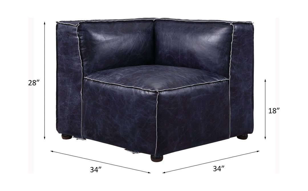 Birdie - Modular Wedge - Vintage Blue Top Grain Leather