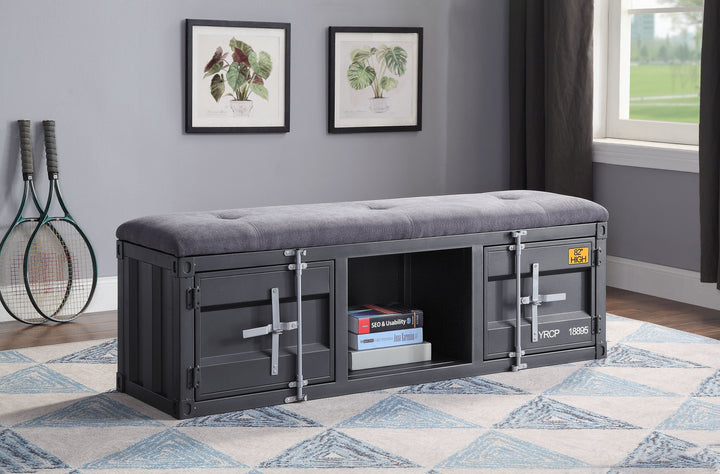 Cargo - Bench With Storage - Gray / Gunmetal