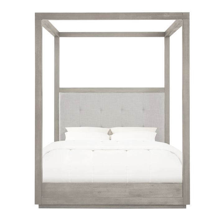Modus Furniture Azbxh5 Oxford Upholstered Canopy Bed In Mineral