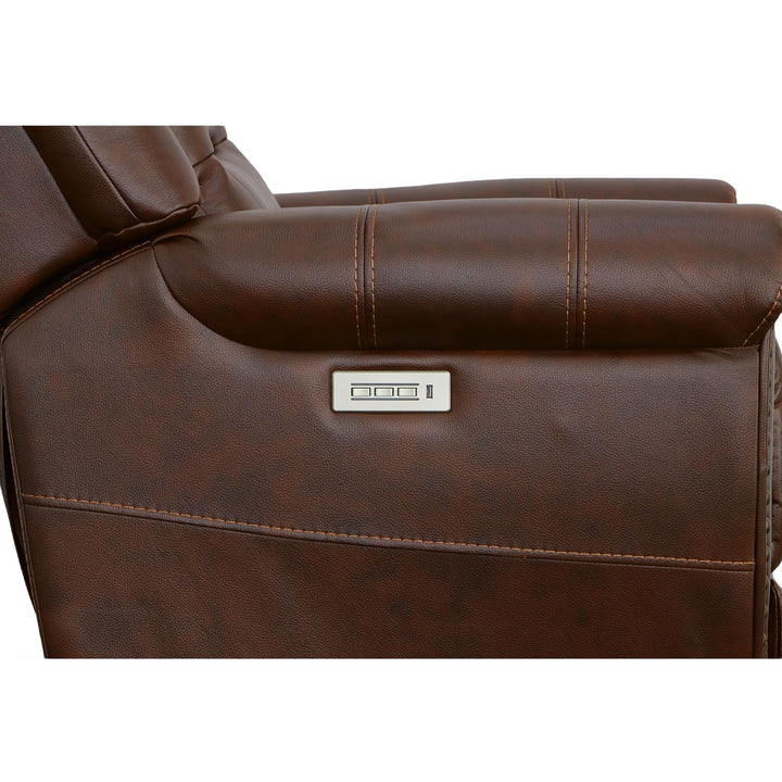 Oscar Fabric Power Recliner with Power Headrest in Pumpernickel
