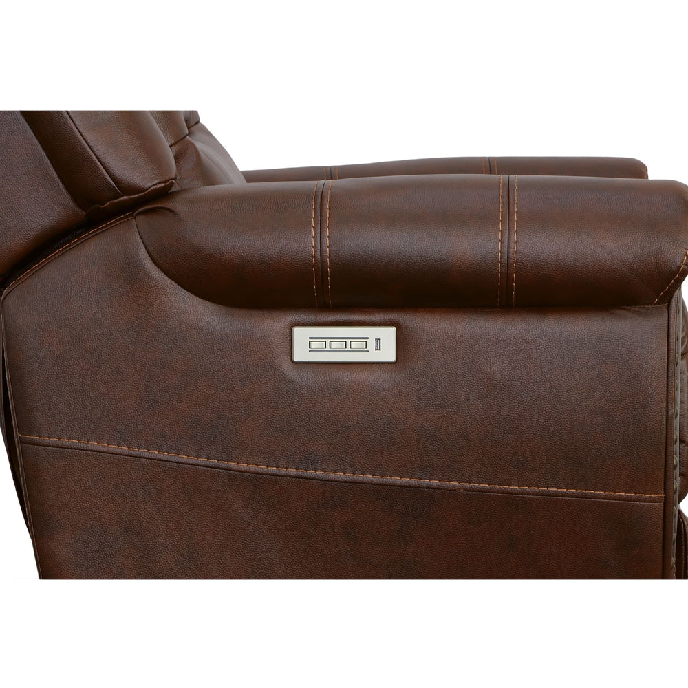 Oscar Fabric Power Recliner with Power Headrest in Pumpernickel