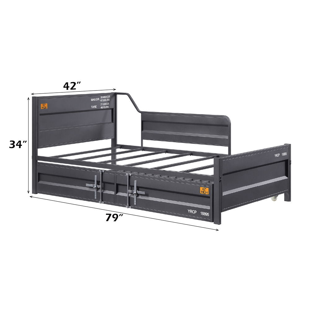 Cargo - Twin Daybed With Trundle - Gunmetal