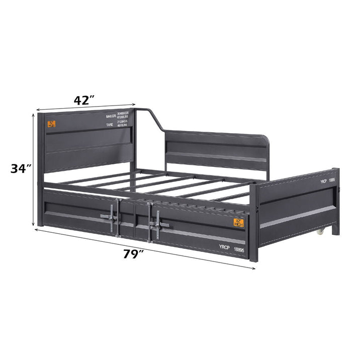 Cargo - Twin Daybed With Trundle - Gunmetal