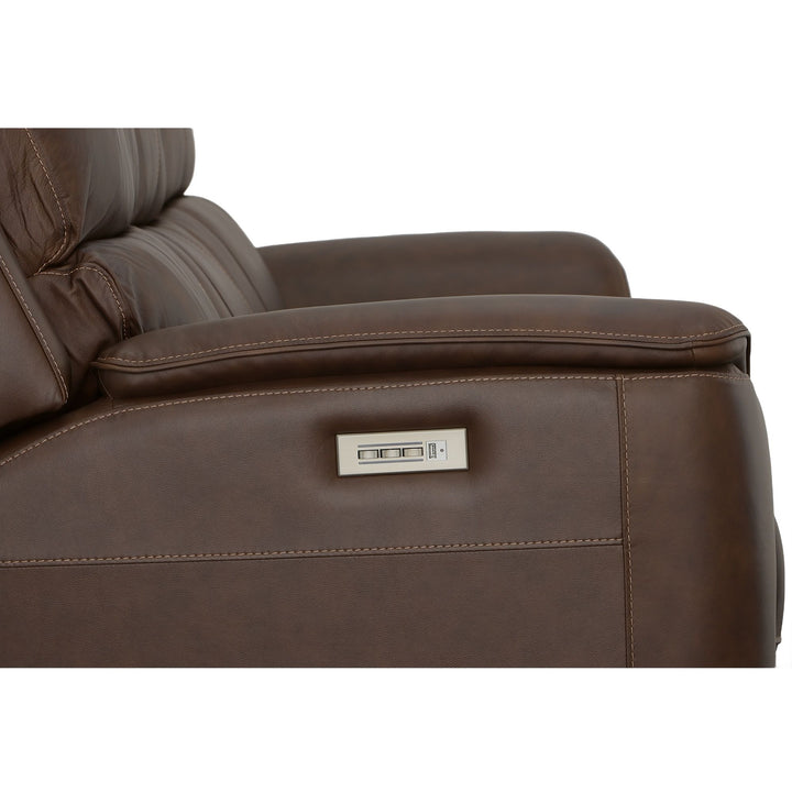Flexsteel 1041-62PH-94671 Henry  Power Reclining Sofa With Power Headrests & Lumbar  Burnt Umber