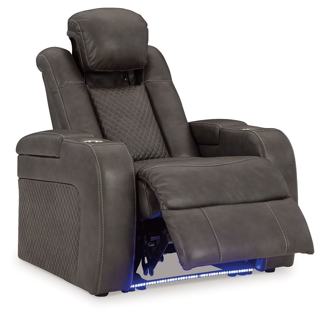 Fyne-Dyme - Power Recliner/Adj Headrest - Shadow