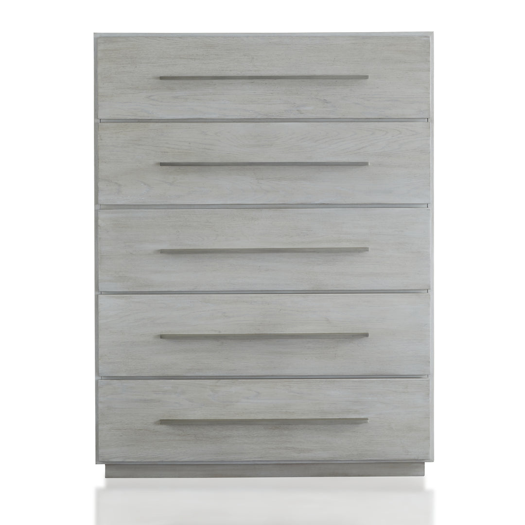 Modus Furniture Dez784A Destination Five Drawer Chest In Cotton Grey 2024