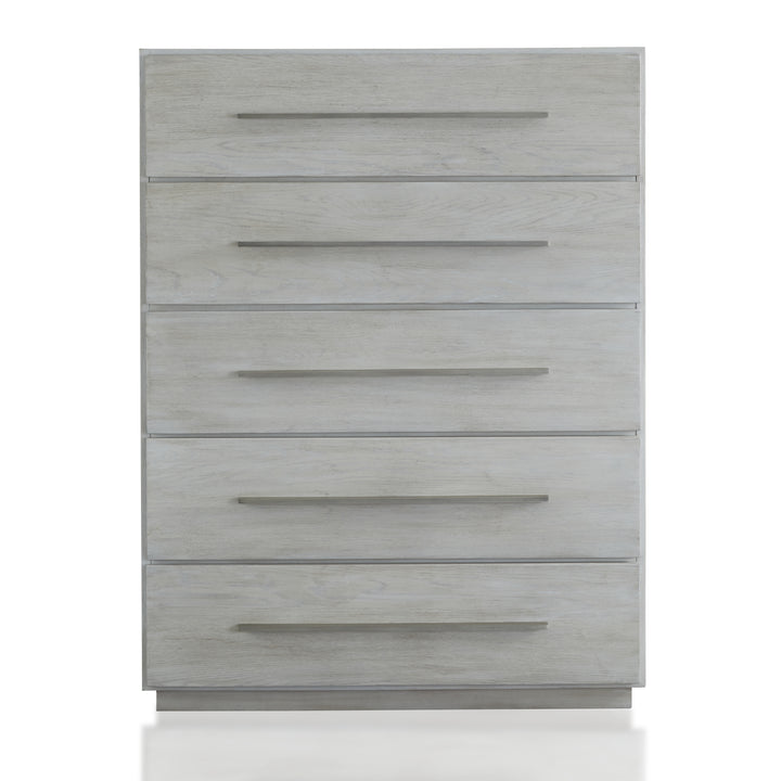 Modus Furniture Dez784A Destination Five Drawer Chest In Cotton Grey 2024