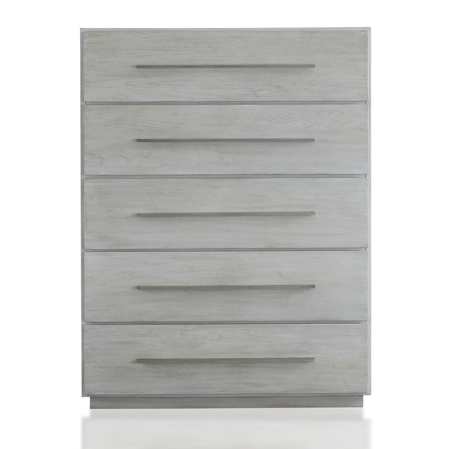 Modus Furniture Dez784A Destination Five Drawer Chest In Cotton Grey 2024