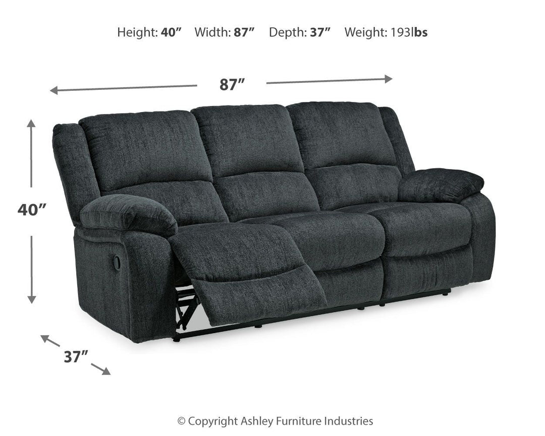 Draycoll - Reclining Sofa - Dark Gray