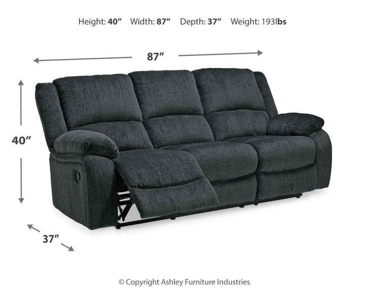 Draycoll - Reclining Sofa - Dark Gray