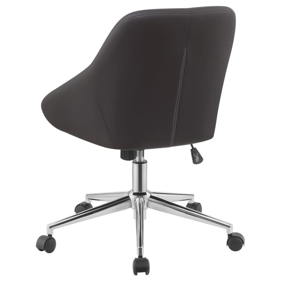 Jackman - Upholstered Adjustable Home Office Desk Chair - Brown