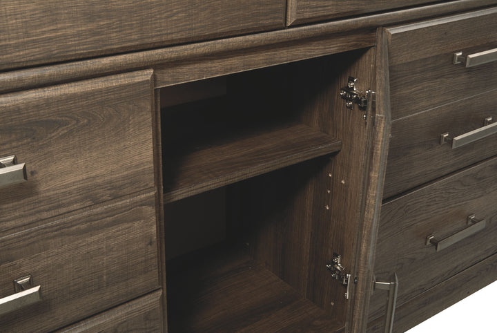 Juararo - Six Drawer Dresser - Dark Brown