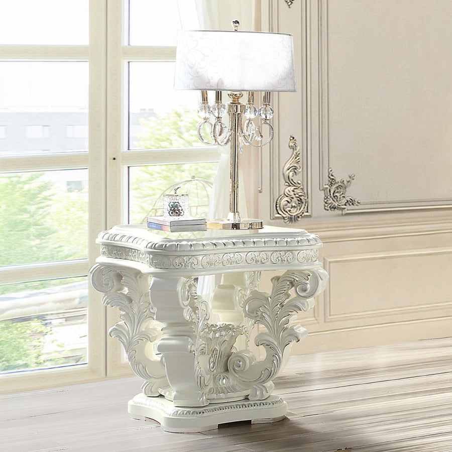 ACME Furniture Vanaheim End Table Antique White