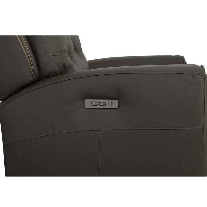Iris Power Reclining Loveseat With Power Headrests Charcoal