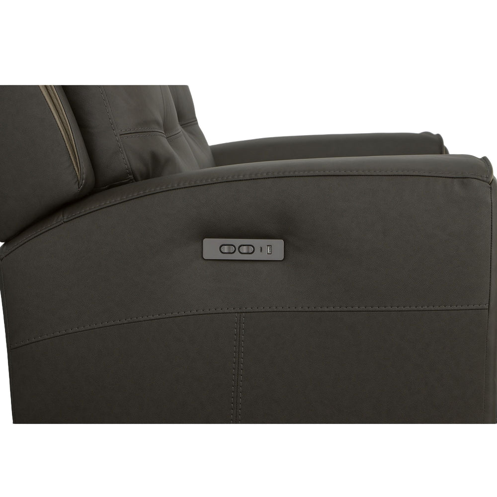 Iris Power Reclining Loveseat With Power Headrests Charcoal