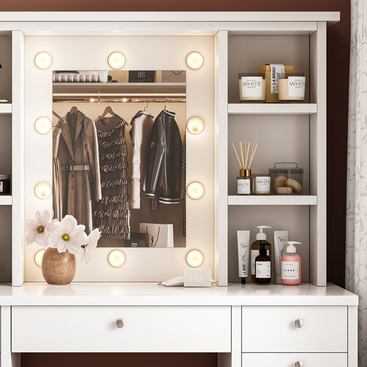 make-up-vanity-desk-with-led-lighted-mirror-11-drawers-white-mdf