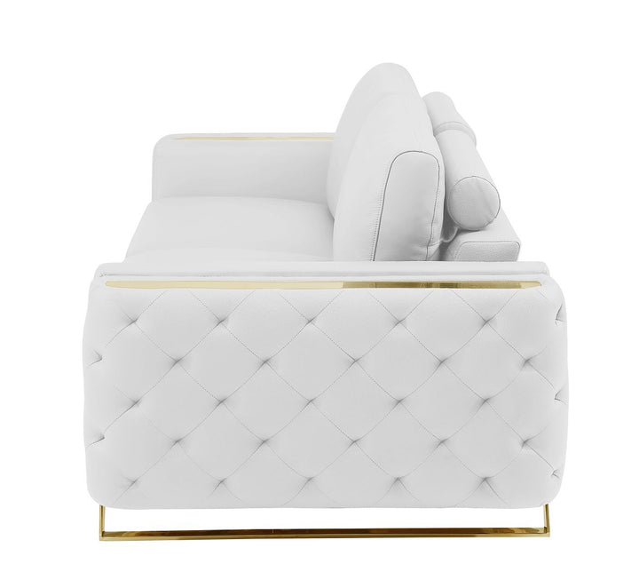 DivanItalia 1050 Sofa in Top-Grain Italian Leather - White
