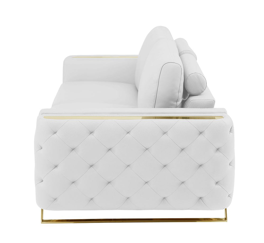 DivanItalia 1050 Sofa in Top-Grain Italian Leather - White
