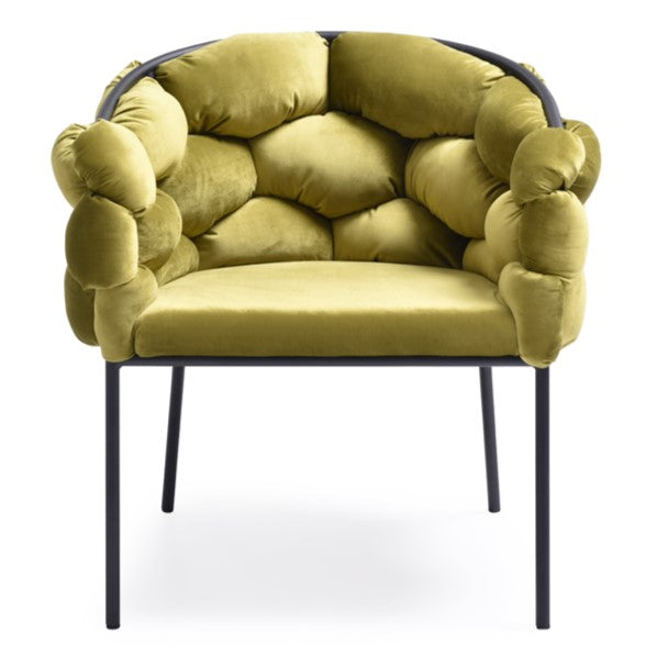 Debra Modern Green Fabric Dining Chair