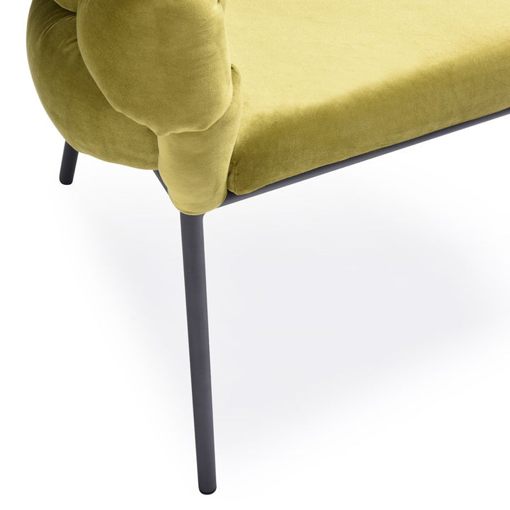 Debra Modern Green Fabric Dining Chair