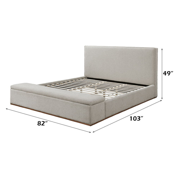 Boxter - Eastern King Bed With Storage - Beige