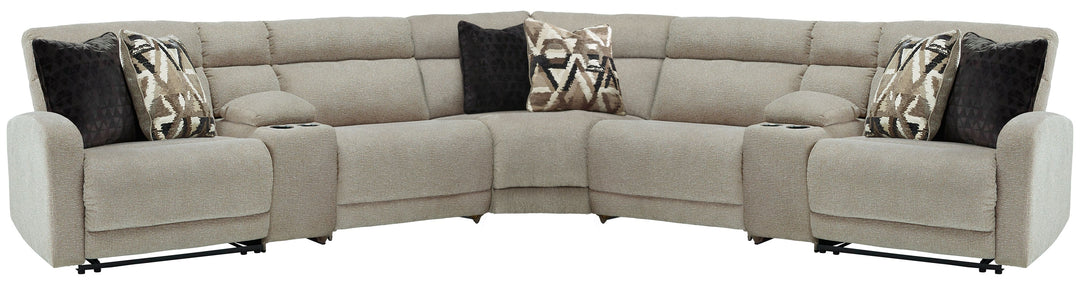 Colleyville - 7-Piece Power Reclining Sectional - Stone by Ashley Furniture product image