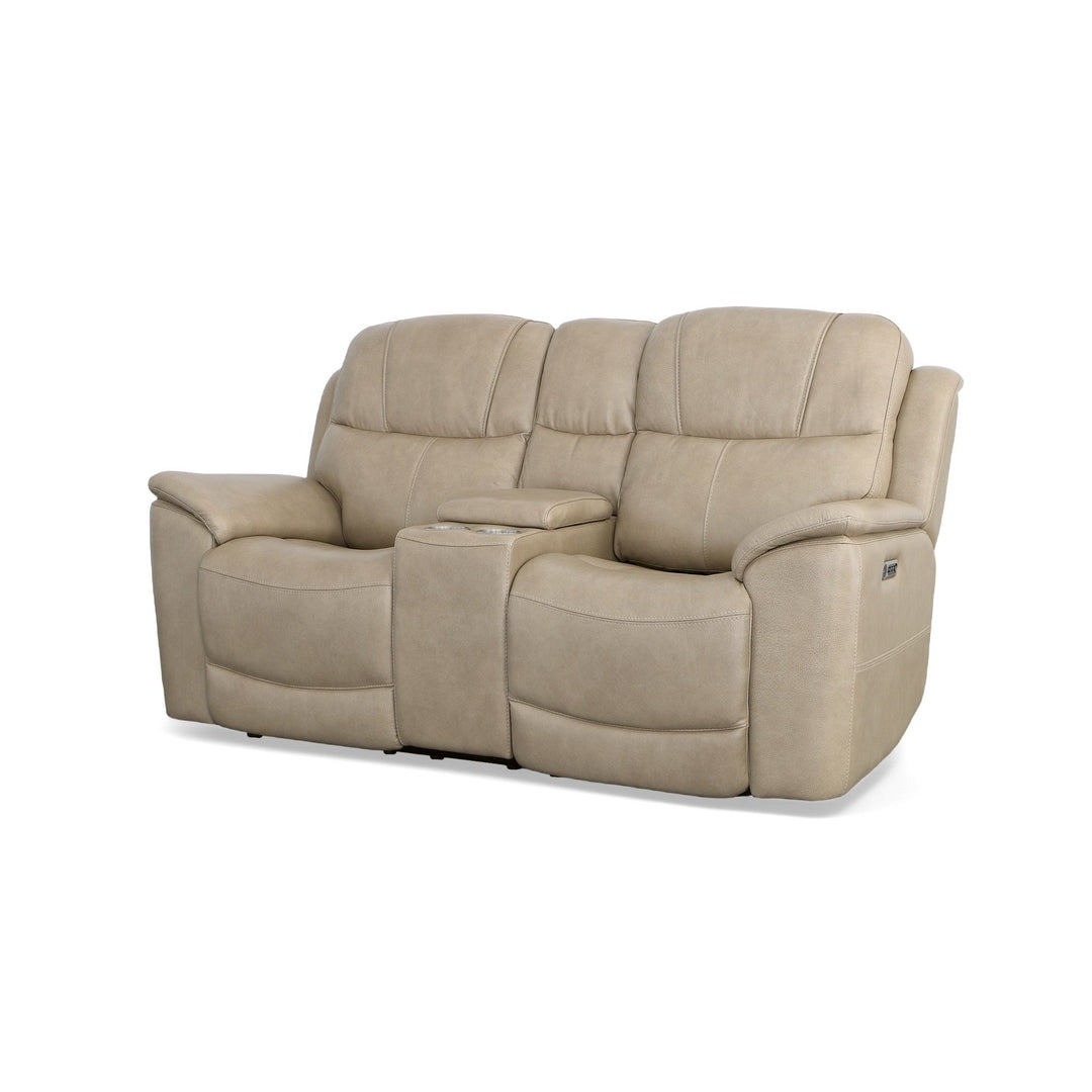 Crew  Power Reclining Loveseat With Console, Power Headrests & Lumbar  Pebble