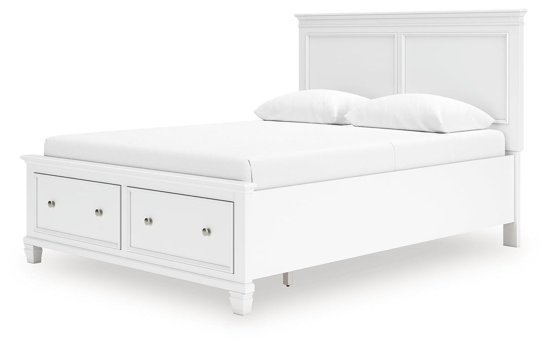 Fortman - Queen Panel Storage Bed - White by Ashley Furniture product image