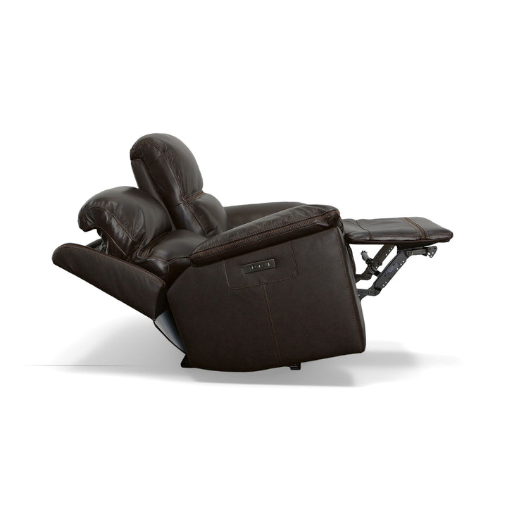Jackson Power Reclining Loveseat With Power Headrests Dark Brown