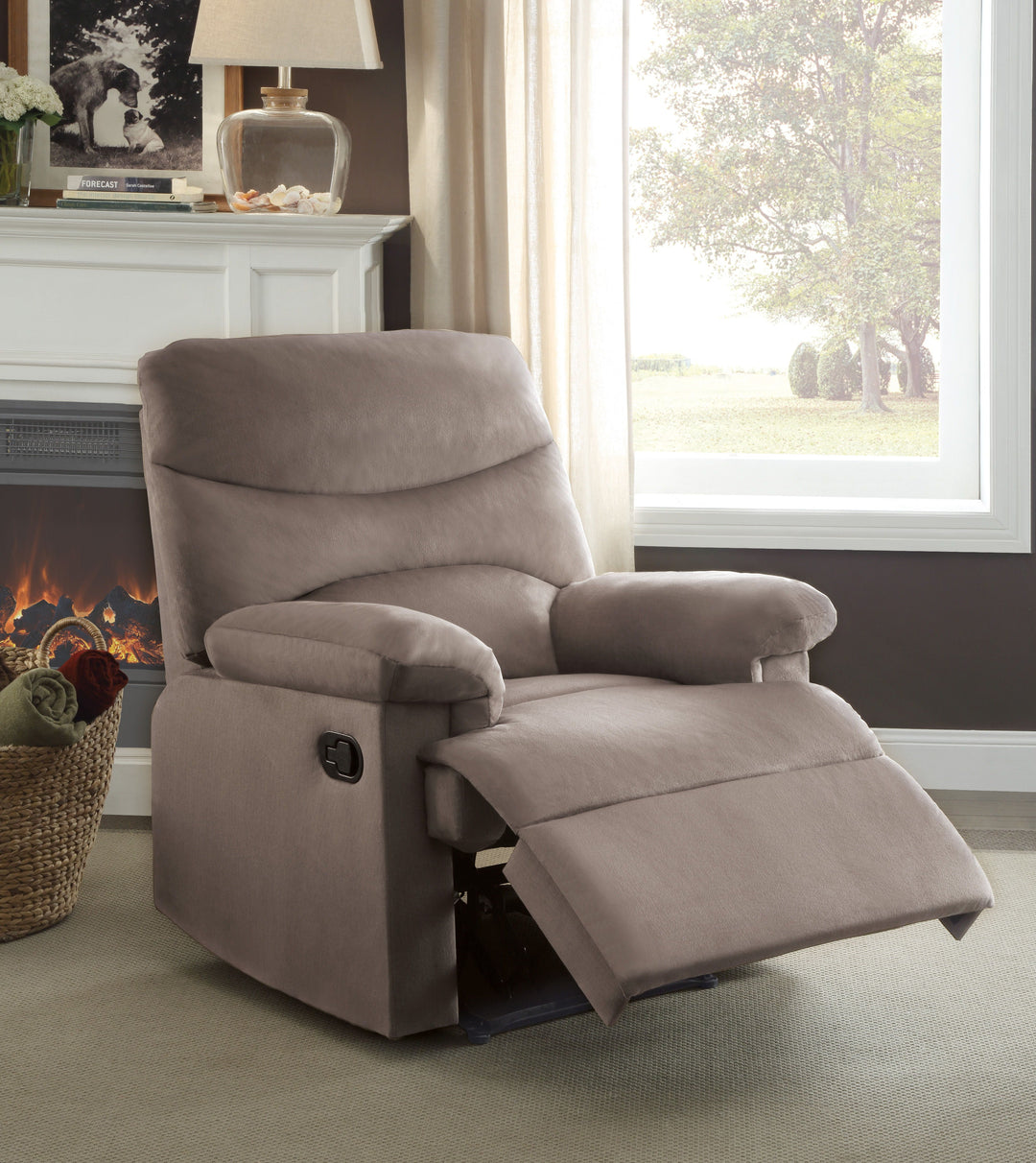 Arcadia - Woven Motion Recliner - Light Brown