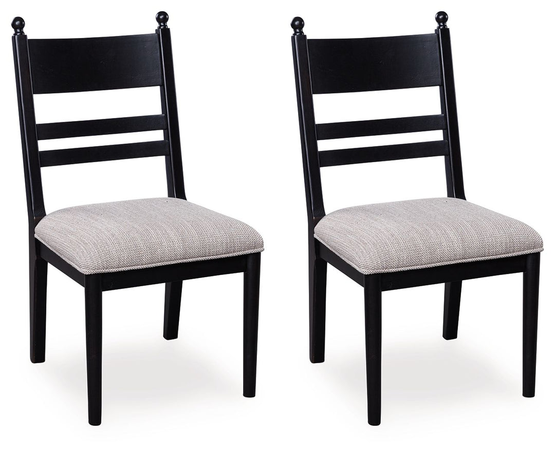 Greddinton - Dining Upholstered Side Chair (Set of 2) - Black by Ashley Furniture product image