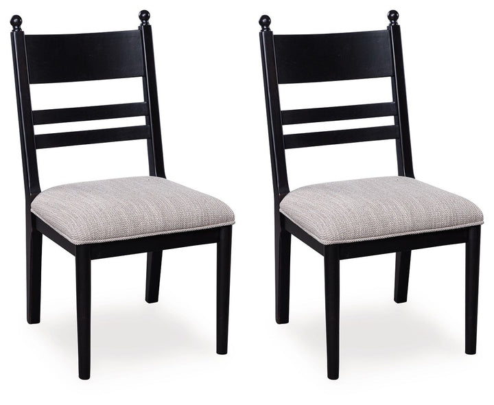 Greddinton - Dining Upholstered Side Chair (Set of 2) - Black by Ashley Furniture product image