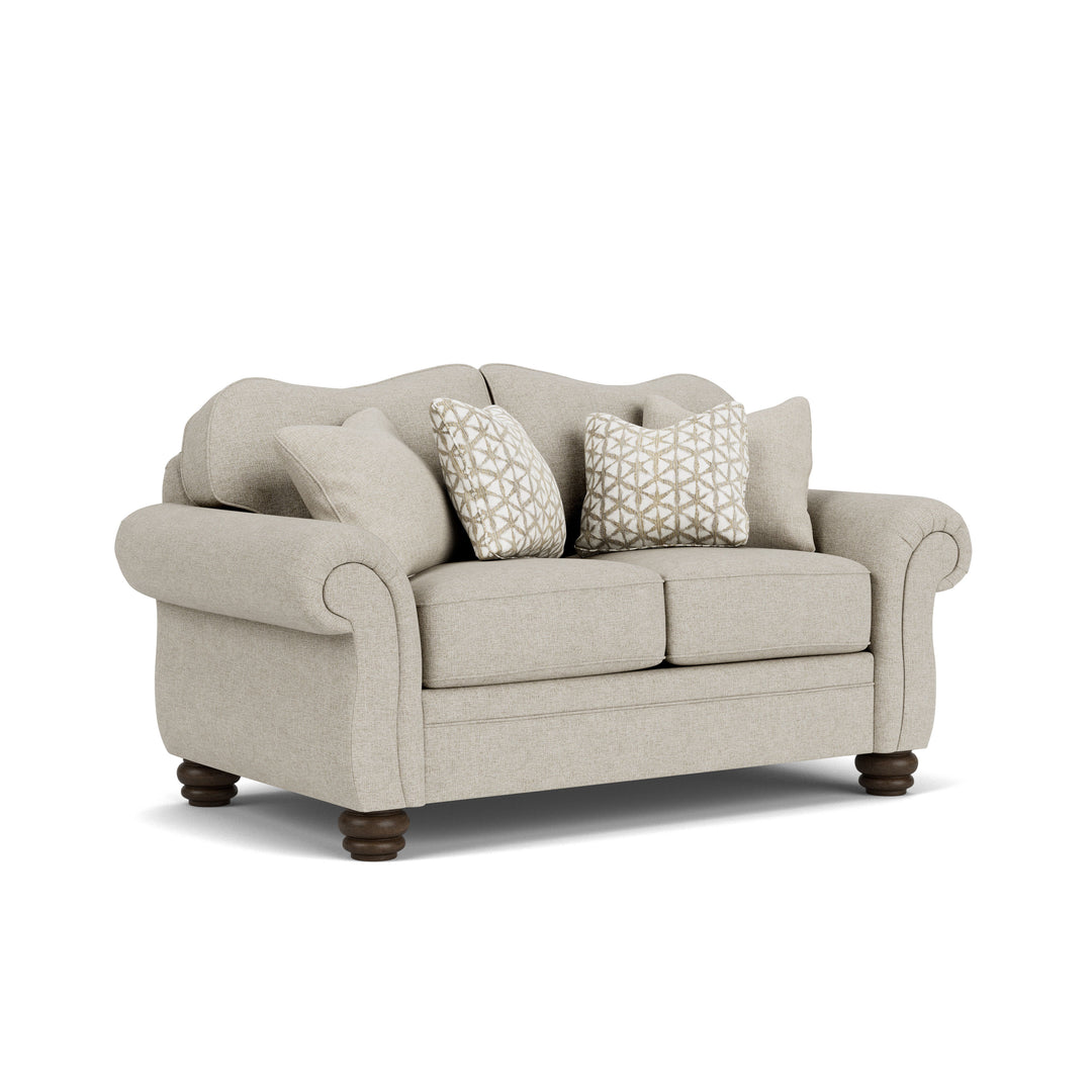 Bexley  Fabric Loveseat  Beige
