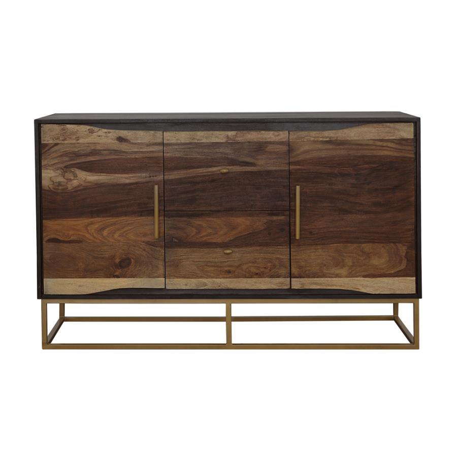 Zara - 2-Door Wood Accent Storage Cabinet - Black Walnut