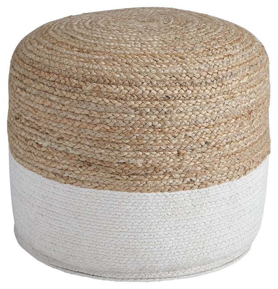 Sweed Valley - Pouf - Round - Natural / White