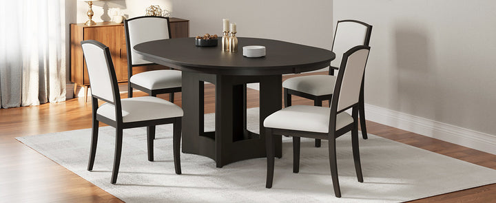 farmhouse-extendable-round-dining-table-set-for-5-with-upholstered-chairs-and-16inch-removable-leaf-espresso-beige