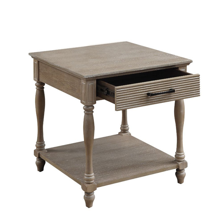 Ariolo - End Table - Weathered Oak