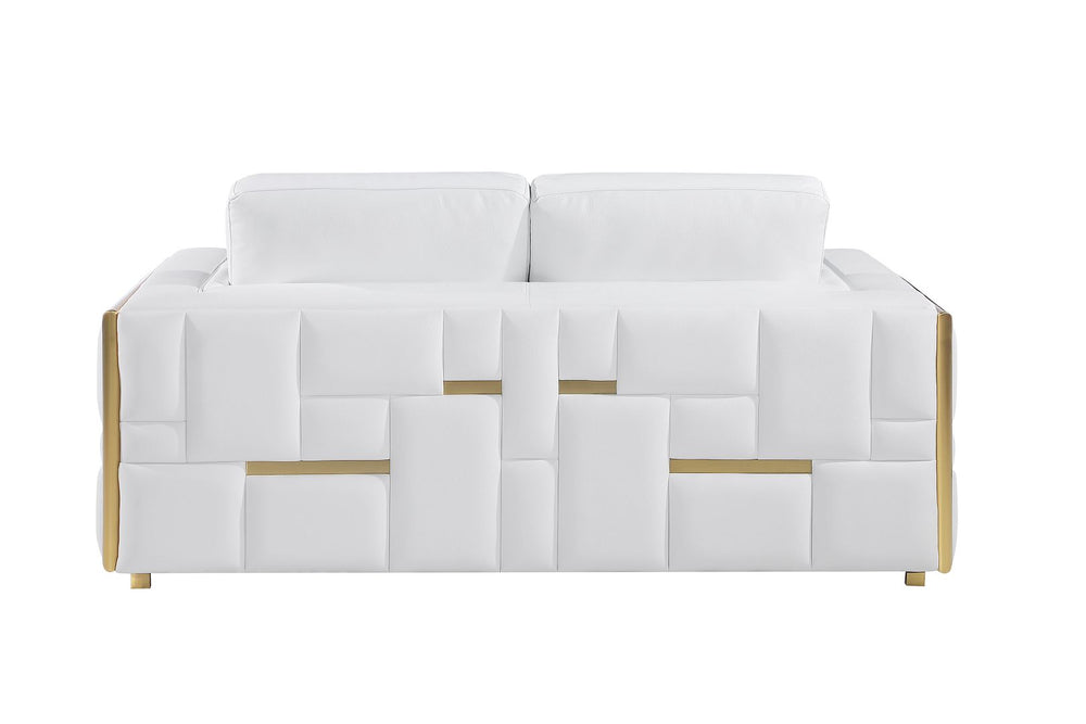 DivanItalia 1130 Sofa in Top-Grain Italian Leather - White
