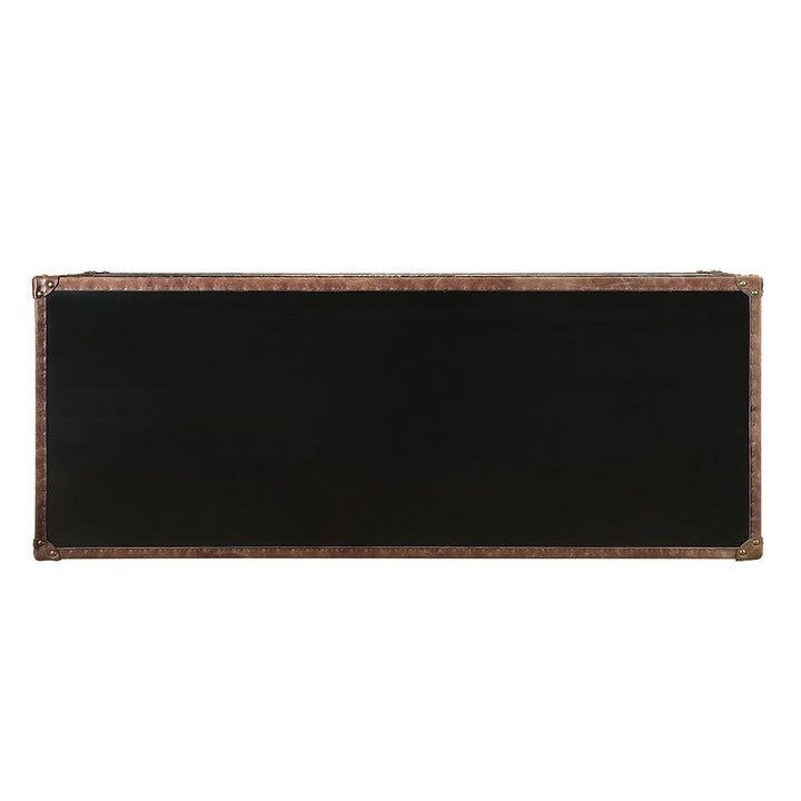 Brancaster - Console Cabinet - Top Grain Leather & Aluminum