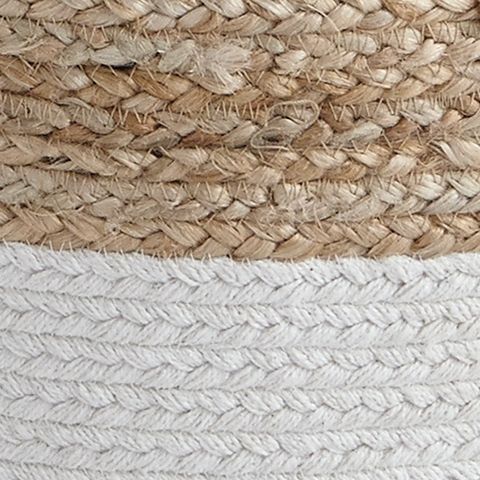 Sweed Valley - Pouf - Round - Natural / White