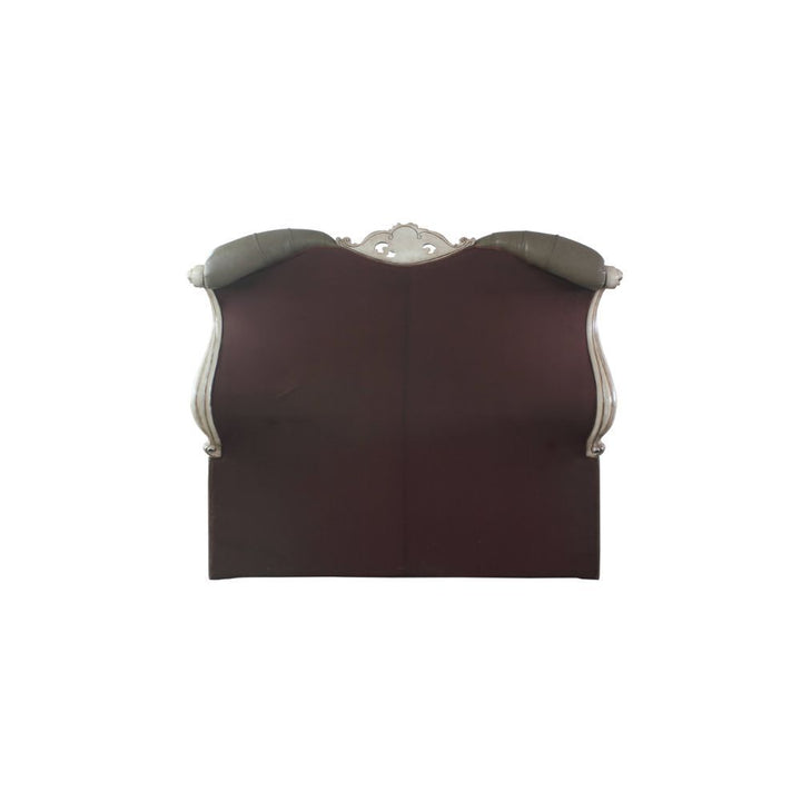 Dresden - Queen Bed - Synthetic Leather & Vintage Bone White